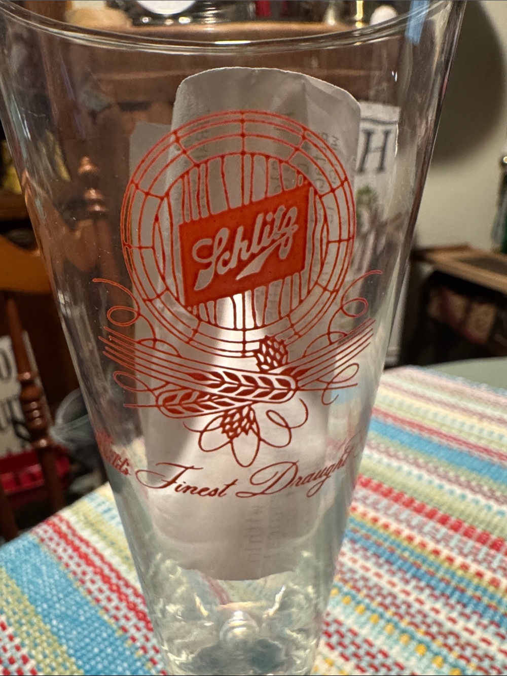 Schlitz Orange Logo Clear Pint Glass
